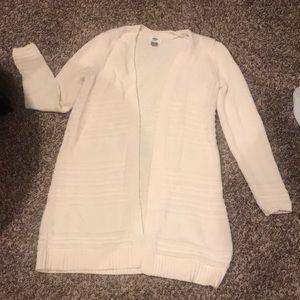 Cream cardigan sweater